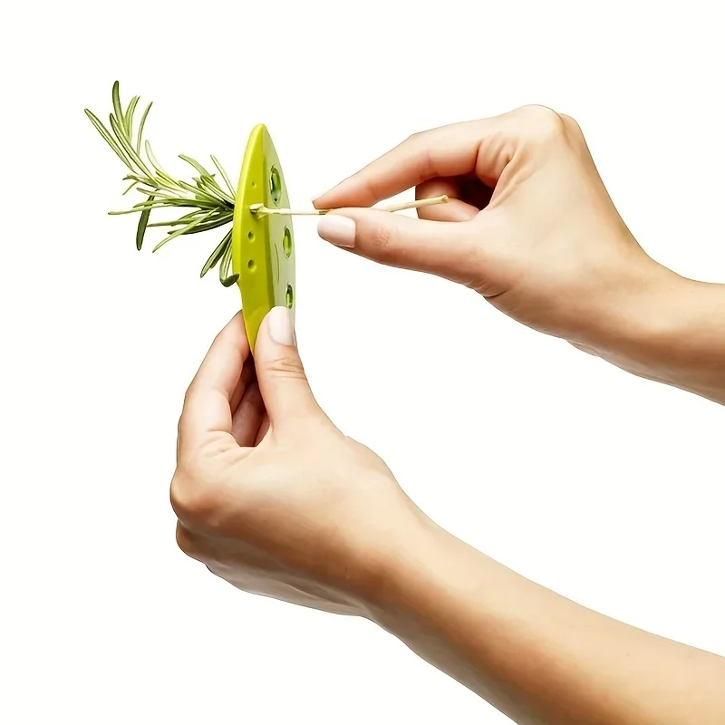 1pc Leaf Peeler, Kitchen Vegetable Leaf Peeler, Kale Beet Kale Thyme Basil Rosemary Plastic Leaf Peeler, Leaf Peeler Tools_voghion.com