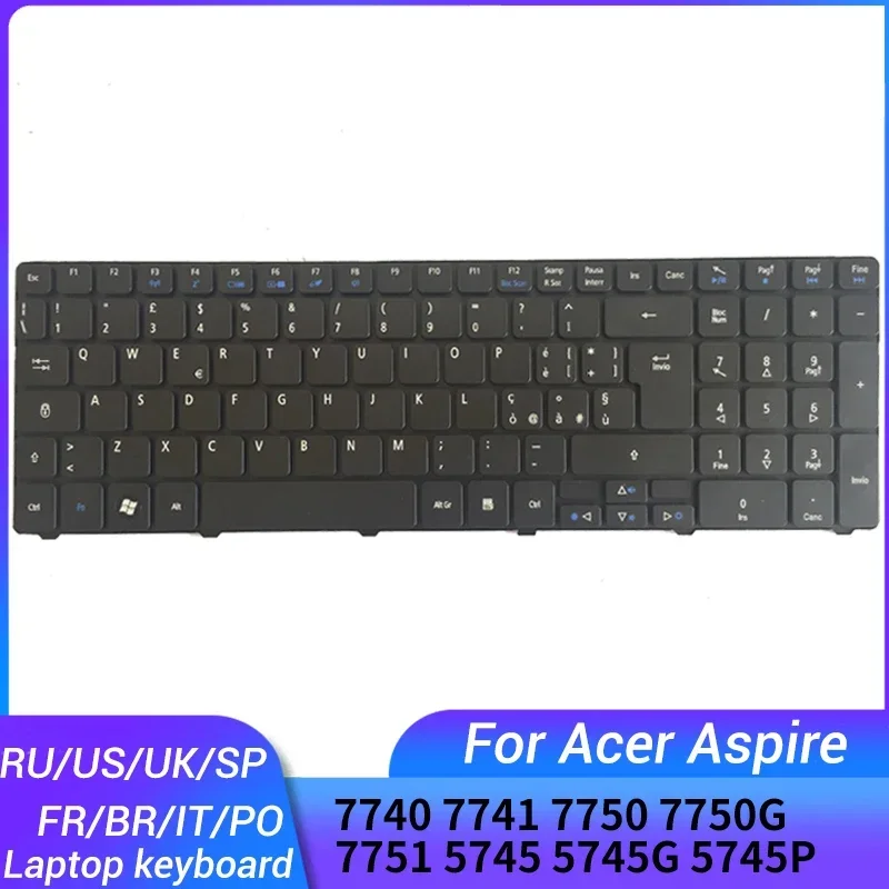 Фото Клавиатура для ноутбука ACER Aspire 7740 7741 7750 7750G 7751 5745G 5745P русская/английская/испанская/французская/бразильская/португальская/итальянская №1