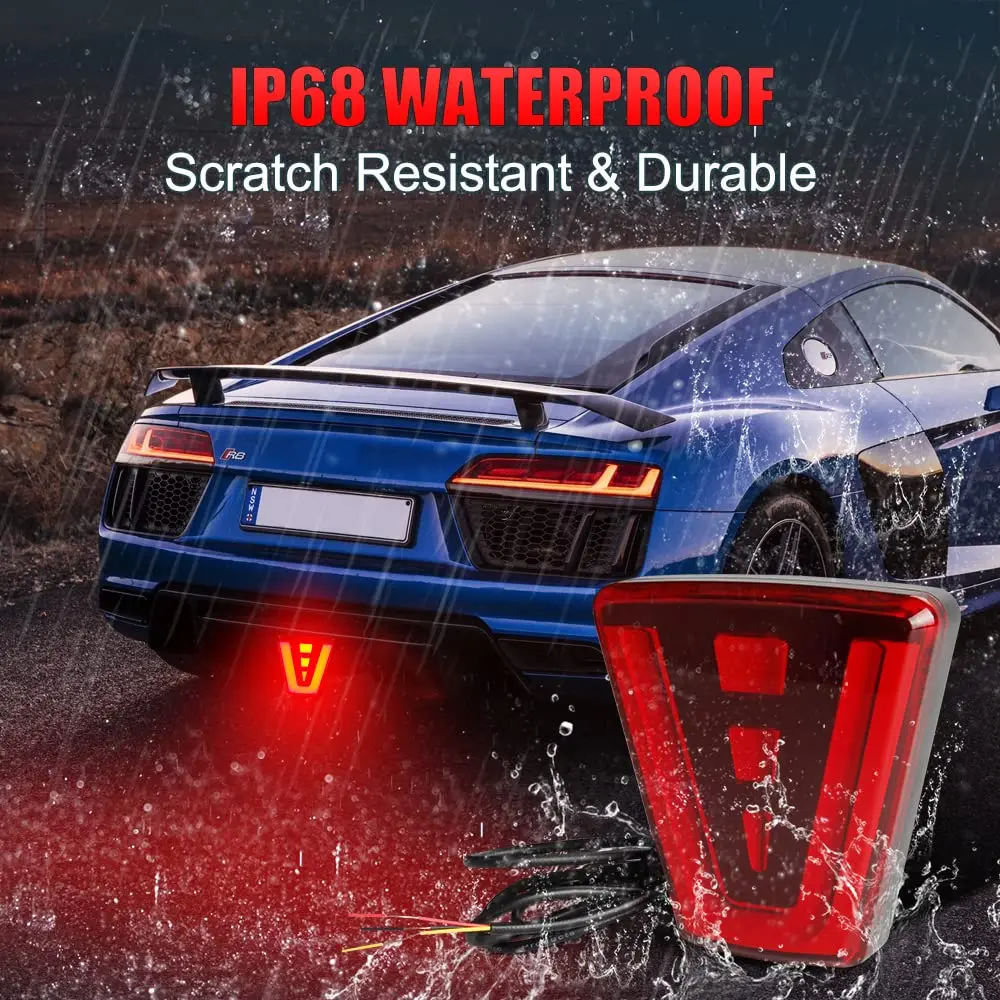 Feu Arrière LED Style F1 Clignotant - 12V, étanche IPX7, Pour Voiture, SUV, VTT (1 Pièce Ou Paire)