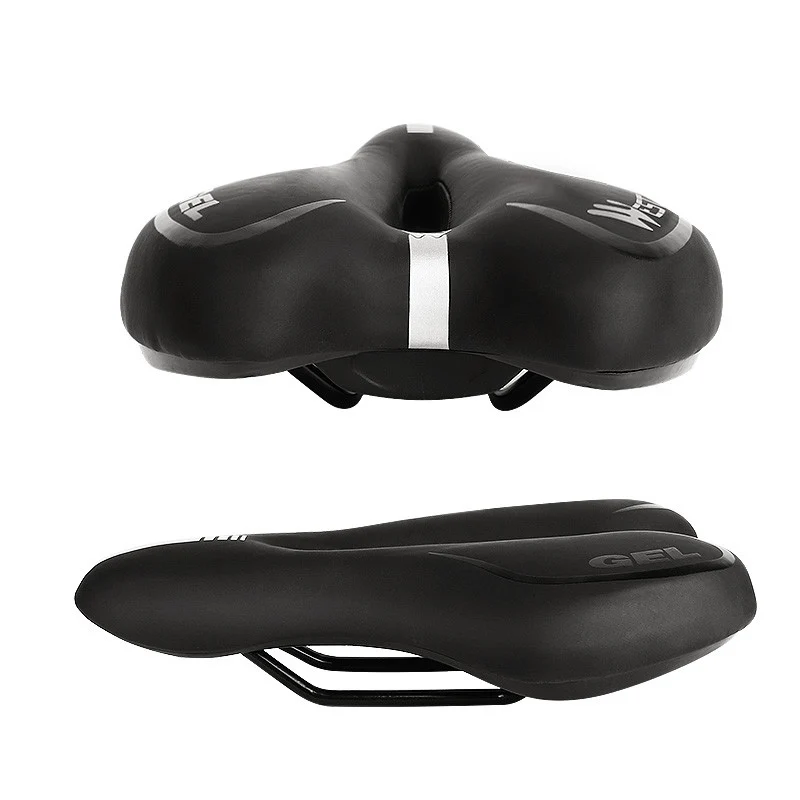 WEST BIKING Bike Saddle MTB Mountain Road Bike Seat PU Leather Gel Filled Cycling Cushion Comfortable Shockproof Bicycle Saddle