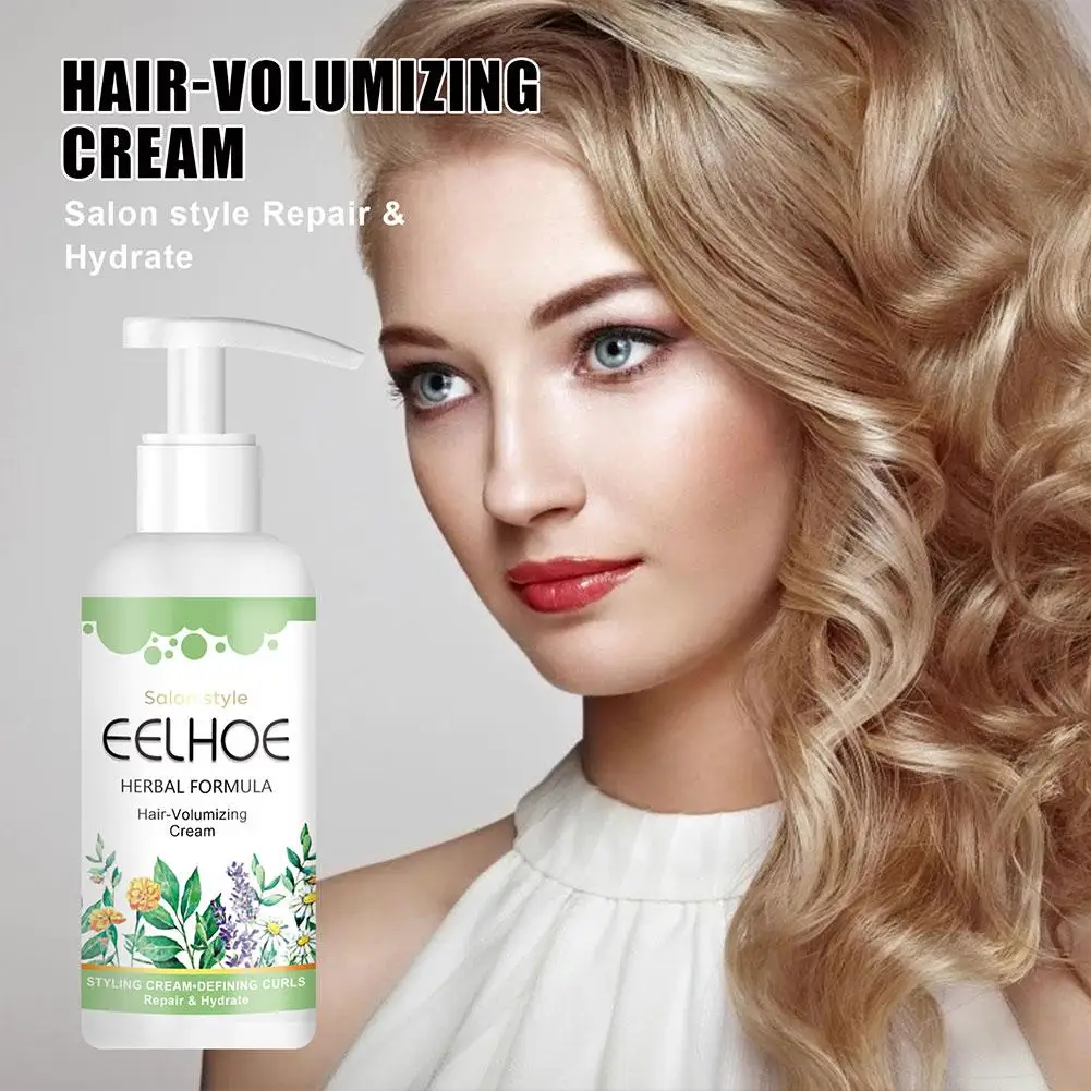 Curly Hair Styling Cream Curly hair Volumizing Cream Hair Boost for Defined Curls Long-lasting Volume and Shiny Hair Care Moisture
