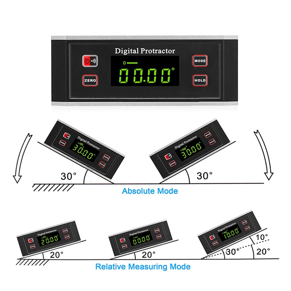 Protractor Digital Angle Gauge Inclinometer Magnetic Electronic Level LCD Digital Display Gauge Angle Measuring Instruments 2