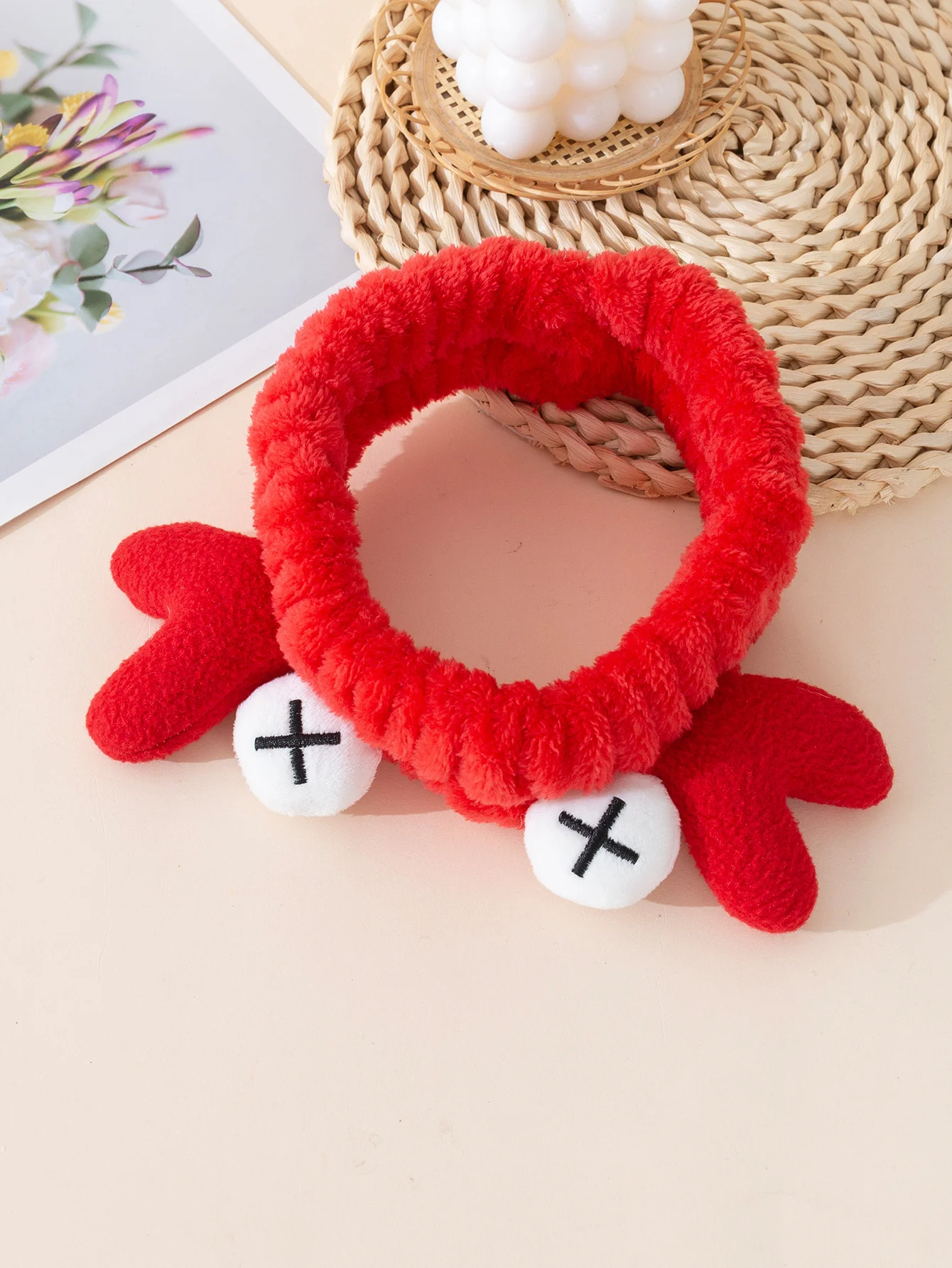Fascia per capelli in morbido e caldo pile corallo con fiocco e orecchie da animale, per lavare il viso, per donne e ragazze, turbante, accessori per capelli alla moda  200000297