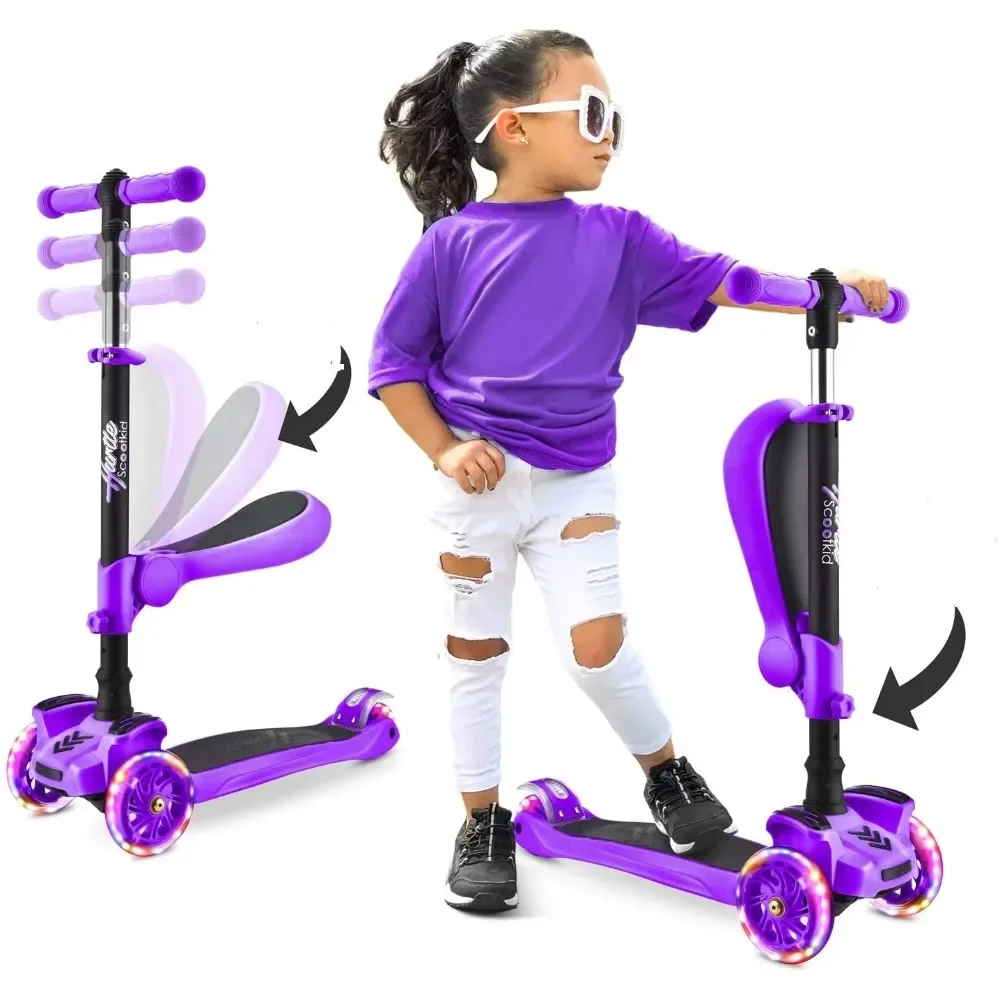 

3-Х Колесный детский скутер Hurtle ScootKid для катания на малыше, игрушечный скутер с искусственной доской, бесплатная доставка, Детские скутеры, велосипедные виды спорта
