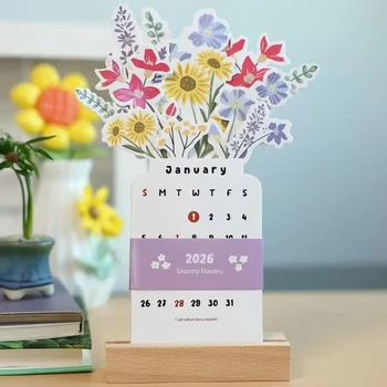 2026 Flowers Desk Calendar 1