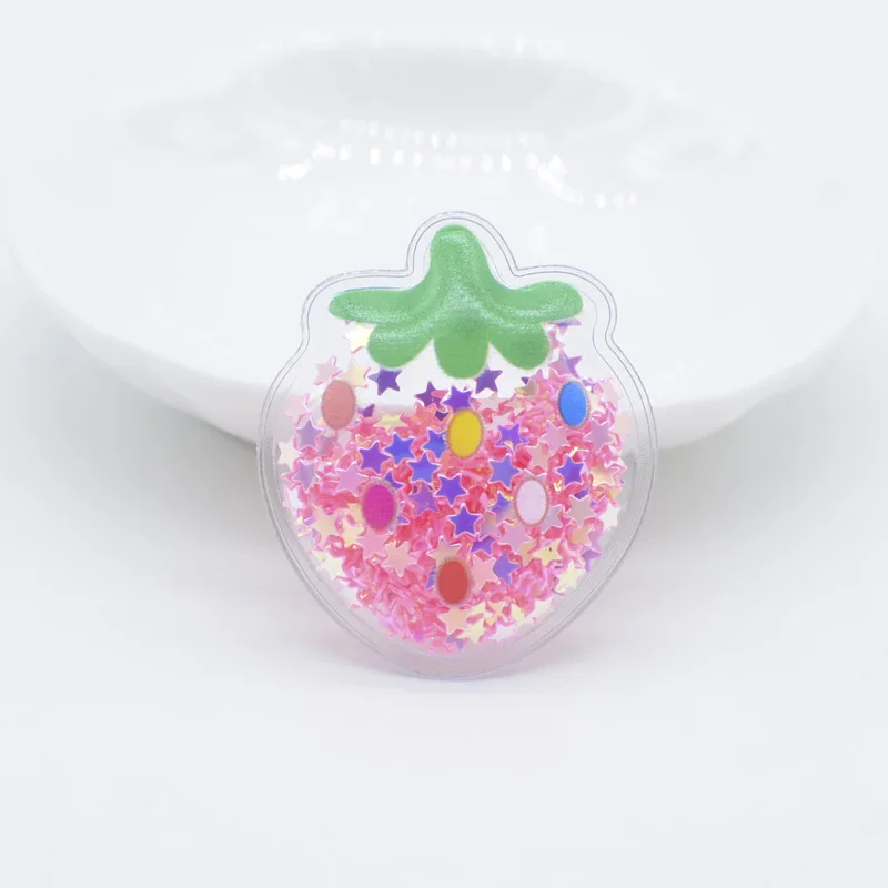 24Pcs 과일 딸기 당근 파인애플 체리 포도 바나나 장식 조각 DIY 모자를 쓰고 있죠 클립 보우 액세서리에 대한 아플리케를 흔들어