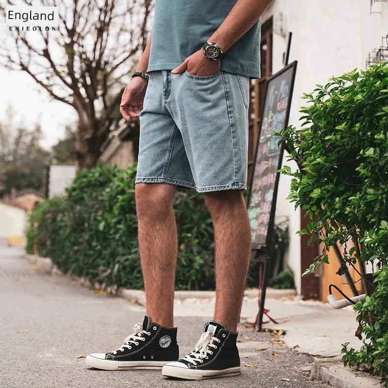 

Multi Color OptiOns For Slim Men's Denim ShortS, Casual Outerwear, Capris, Loose Fitting Dark Summer Half Pants