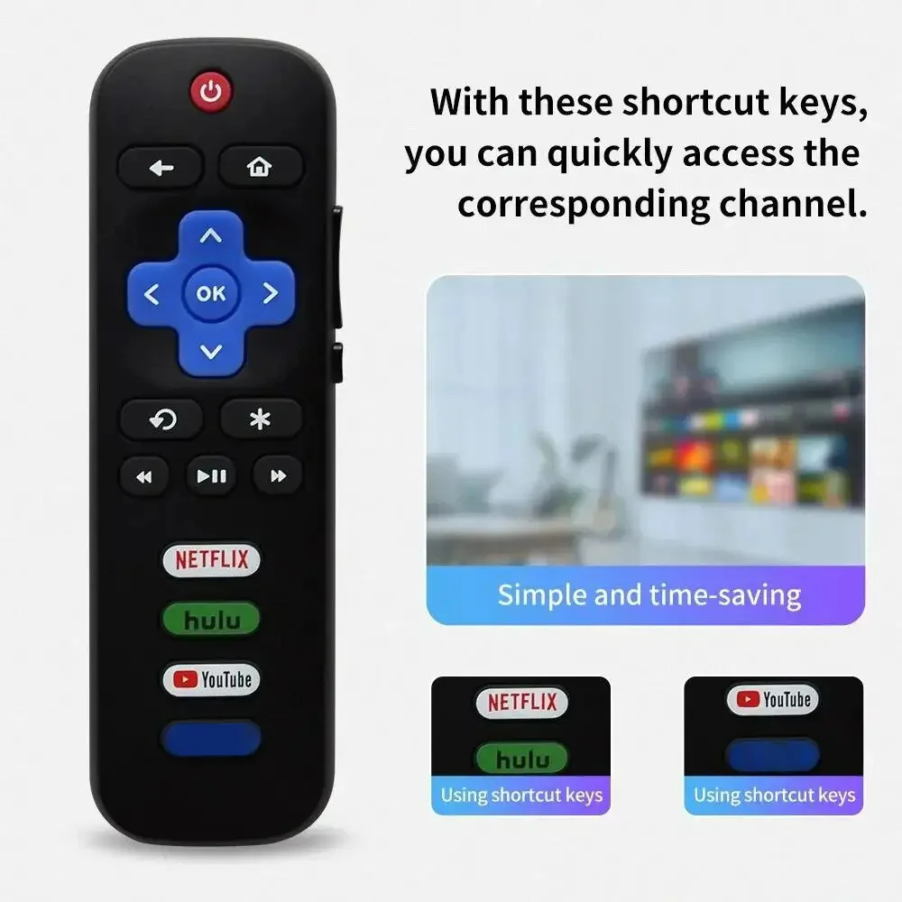 Universal Smart Home Replacement Remote Control for TCL Television Compatibility Stable Signal Multifunctional Remote Control