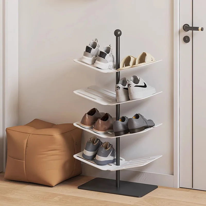 Angled Shelves Designs Shoe Rack Portable Storage Cabinet Space Saving ...