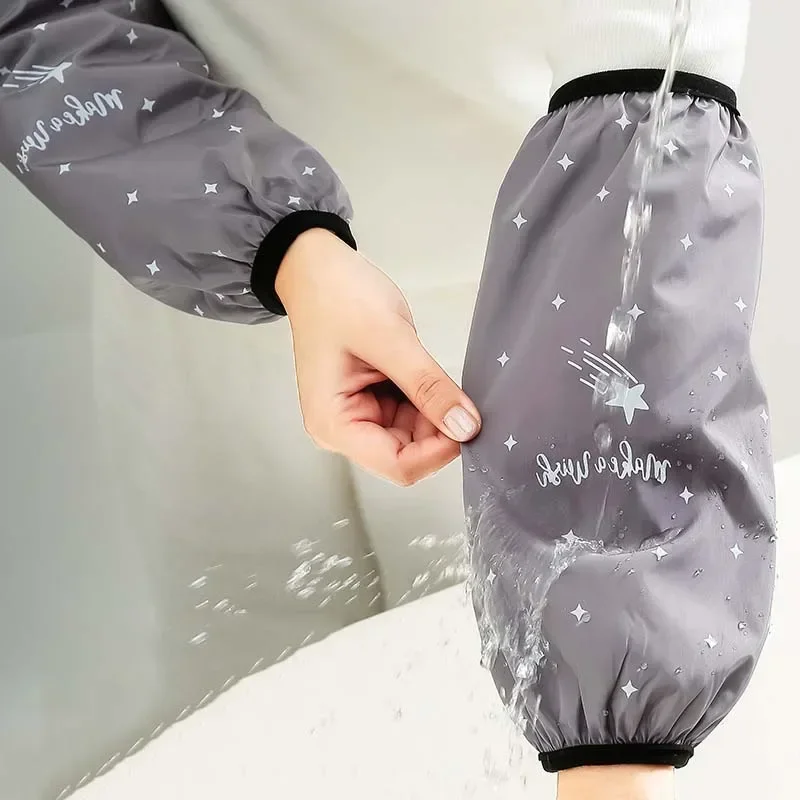 Waterproof Oversleeves Waterproof Oilproof Oversleeves Housework Cleaning Anti-Dirty Sleeve Sleeve Cuff Protection Kitchen Apron Accessories 30*17cm