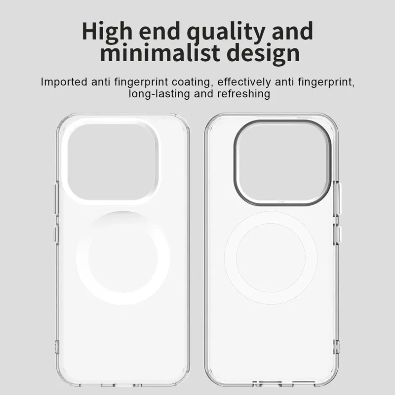 Minimalist Anti-Drop Magnetic Phone Case - Matte Translucent Finish