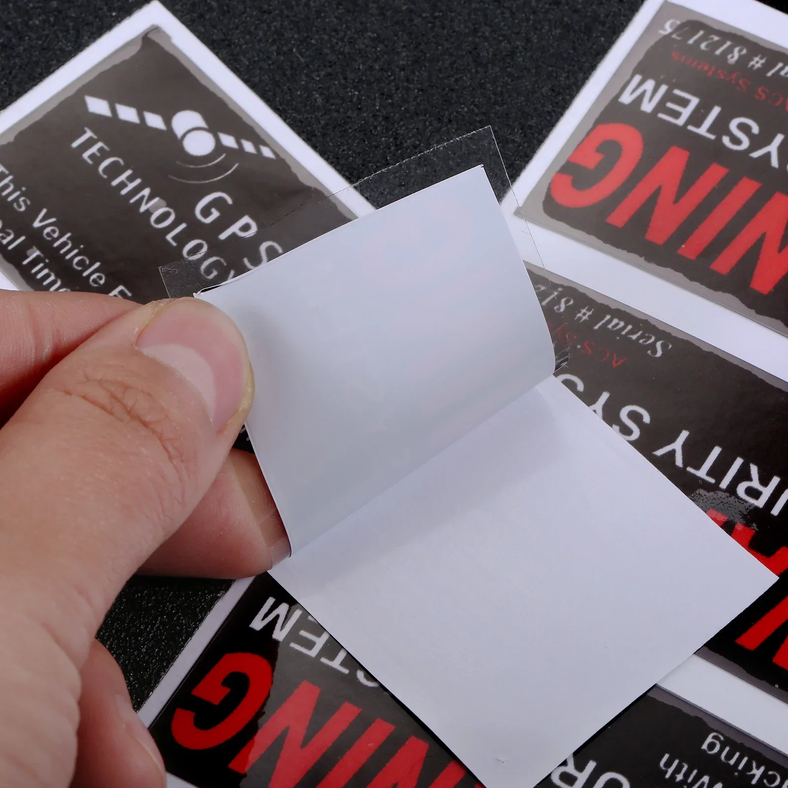 Warning Stickers Warning Decal Gps Warning Security System Car Sticker Personalized Decal Truck Motorcycle Auto Accessories Decoration PVC 10cm*3.5cm 4Pcs