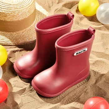 Cheerful Mario Baby rain boots for boys and girls outdoor rain waterproof