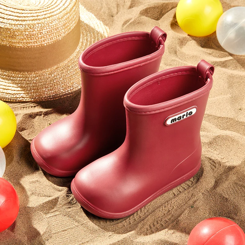 Cheerful Mario Baby rain boots for boys and girls outdoor rain waterproof