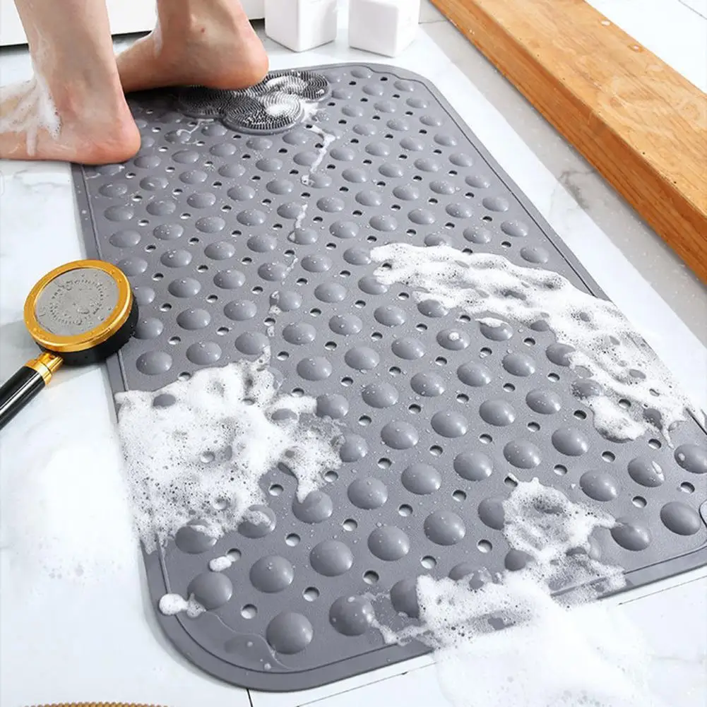 Plastic Clear Blue Non-Slip Shower Cushion Mats with Suction Cups and Drain  Holes Bathroom Bathtub Mats - China Non-Slip Massage Bathtub Mat, PVC Anti-Skid  Bathroom Mat