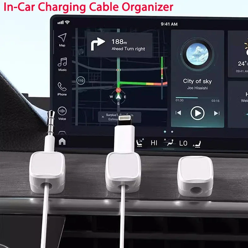 Magnetic Cable Clip Cable Holder Adhesive Wire Keeper Cord Organizer Home Office Under Desk Management Cable Organizer Cable Clip