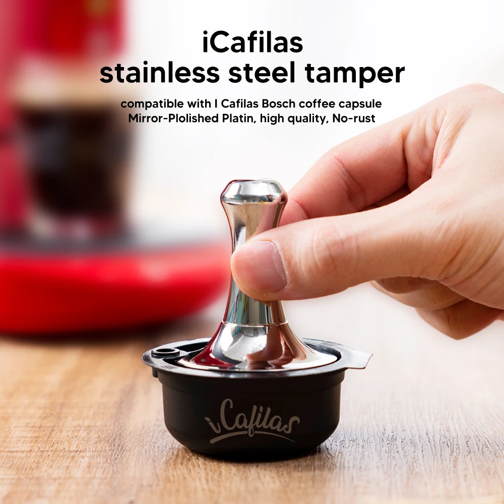 Icafilas Tamper Per Capsule Di Caffè Riutilizzabile Per Bosch Tassimo Strumento Per Pressa Per Polvere In Acciaio Inossidabile Hamer Refill Filtri Per