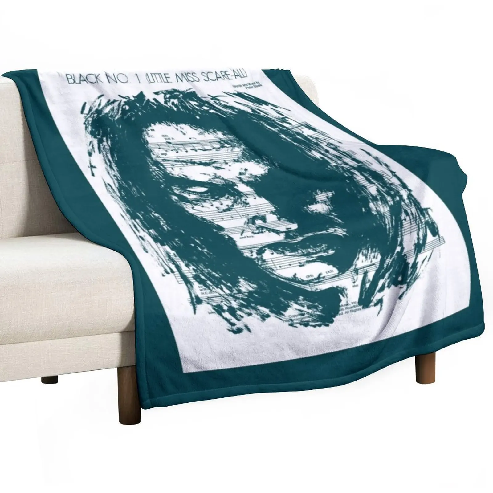 

Black no 1 Throw Blanket Bed linens sofa Flannel Fabric