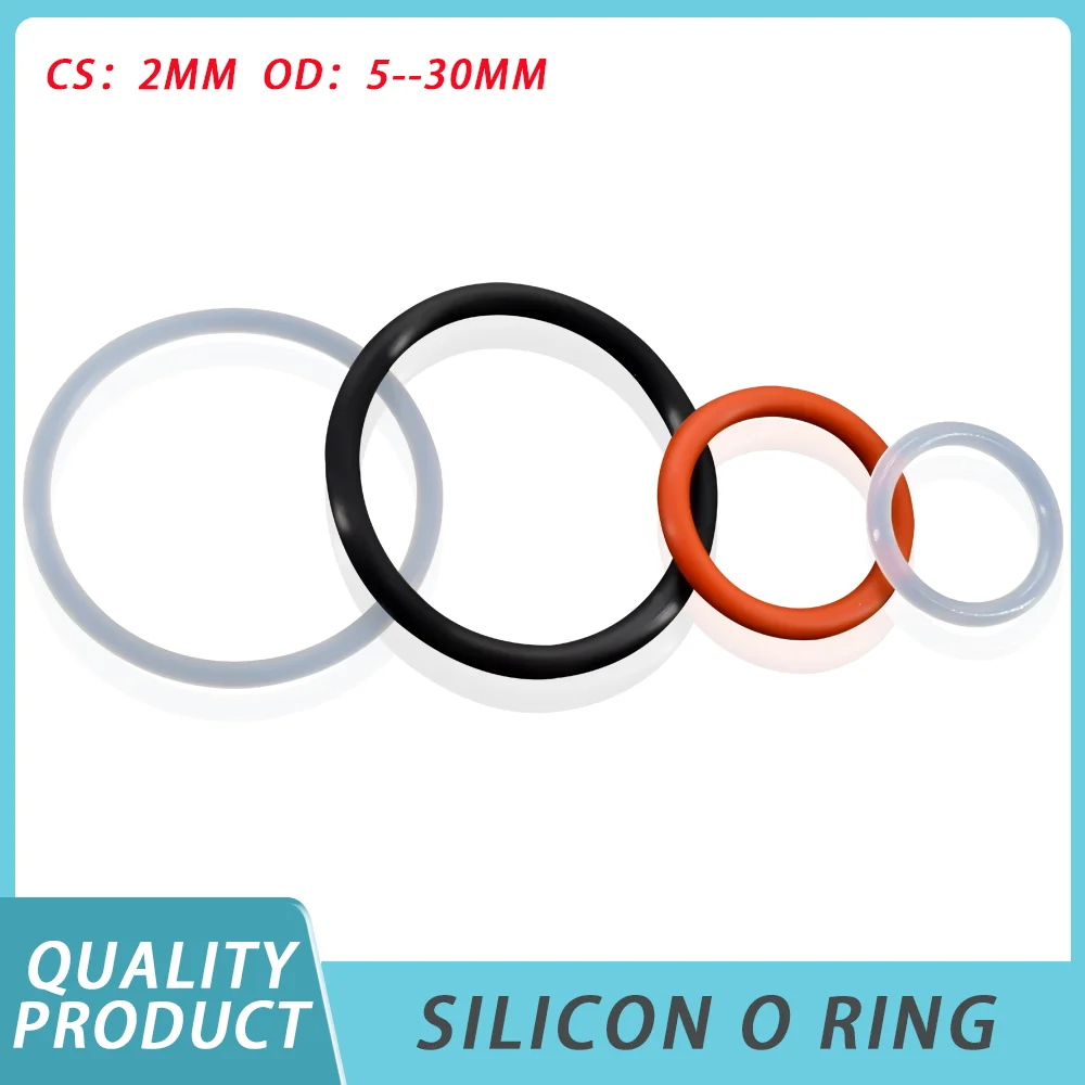 

Силиконовые шайбы с уплотнительным кольцом VMQ, 300/500 шт., белое/красное/черное резиновое уплотнение, толщина уплотнительного кольца, диаметр 2 мм, внешний диаметр 5-60 мм, уплотнительная прокладка, шайба