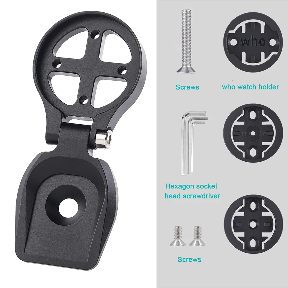 Bike Computer Mount Adjustable Bicycle Computer Stem Mount Holder Aluminum Alloy Bicycle Computer Holder for Garmin/Bryton/Wahoo