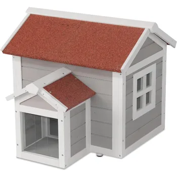 House for Cats Bed Cat House Outdoor for Winter Cat Enclosure Weatherproof for Feral Cats With Openable Roof Pet Products Kennel 1