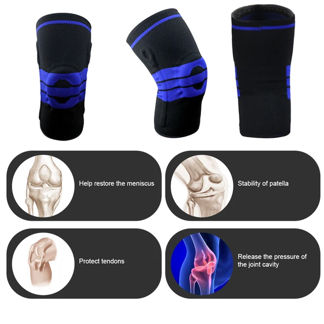 Knee Support Knee Brace Compression Sleeve with Side Stabilizers and Silicone Patella Gel Pad, Meniscus Tear, Arthritis Jogging 5