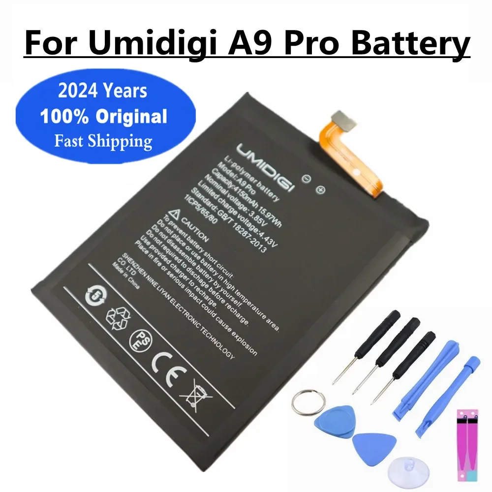 

2024 Years New 4150mAh Original Battery For UMI Umidigi A9 Pro A9Pro Phone Replacement Bateria Batteries In Stock Fast Shipping