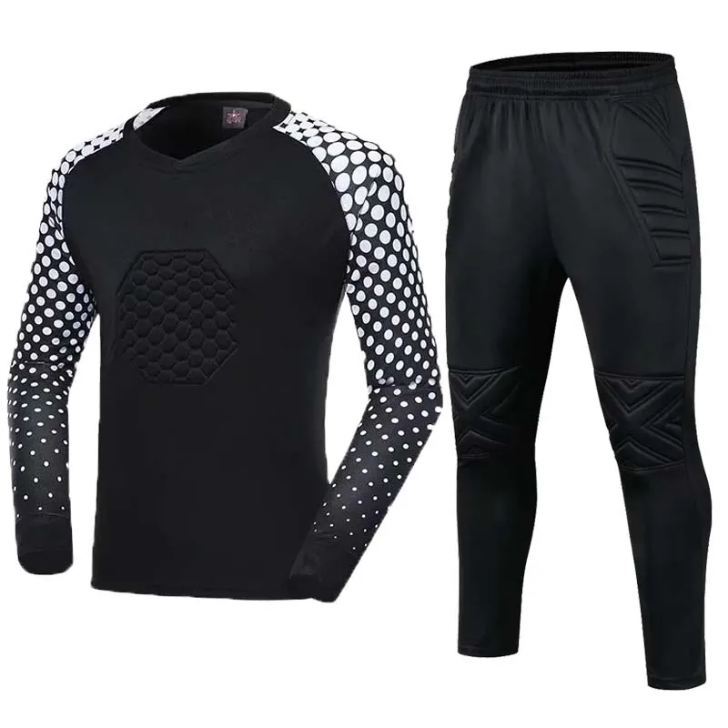 Uniforme de portero de fútbol para hombres y niños, esponja camiseta y pantalones de fútbol de manga larga de entrenamiento, 2021 _ - AliExpress Mobile