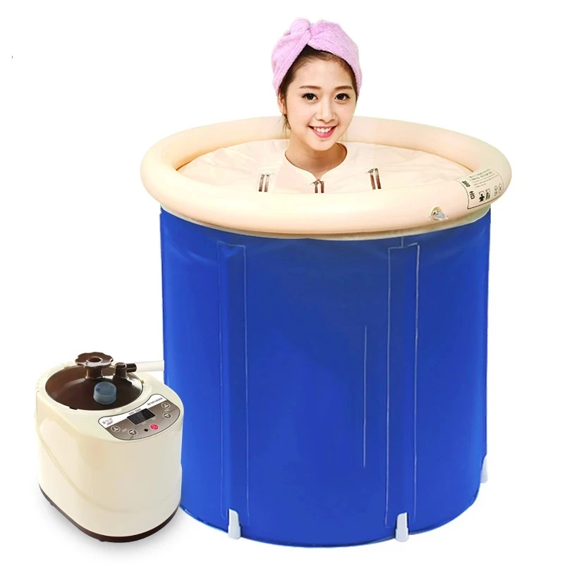 FoldableIndoorOnePersonSteamSaunaFumigationBathtubforDetox
