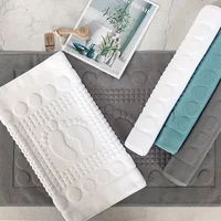 Thicken White Floor Towel For Hotel Home,Foot Bathroom Mat,High Quality 100%Cotton Non-slip Water Uptake Bathtub Towels 50*80cm 1