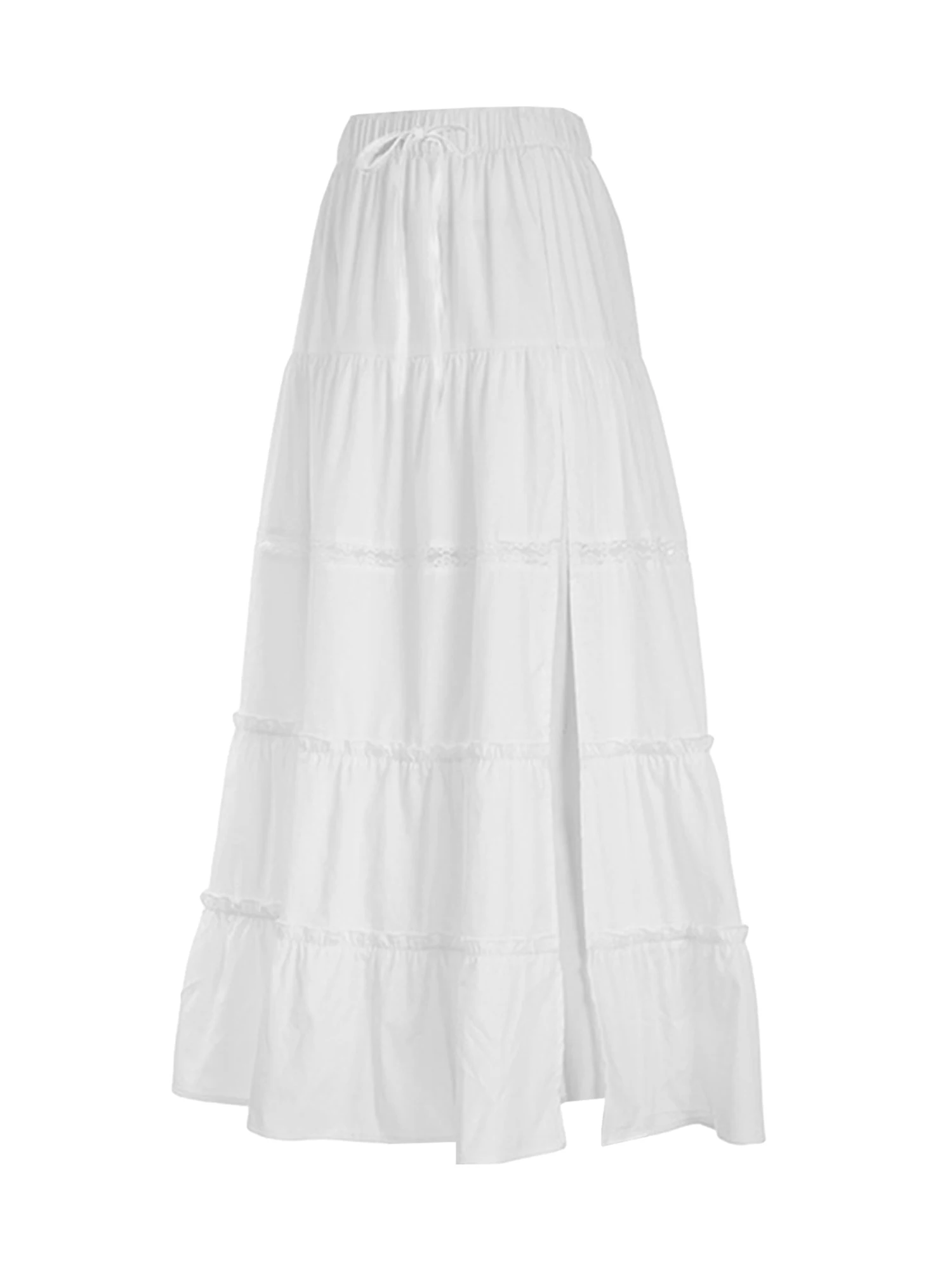 

Женская кокетливая юбка с высоким и низким оборками и эластичным поясом-стильная драпированная трапециевидная мини-юбка для вечеринок