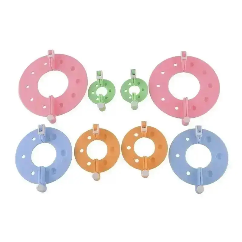 8PCS 4Sizes Fluff Ball Weaver PomPom Maker Knitting Loom Kit Kids Woolen Ball Weaver Woolen Balls Toy DIY Woolen Balls Tool Set