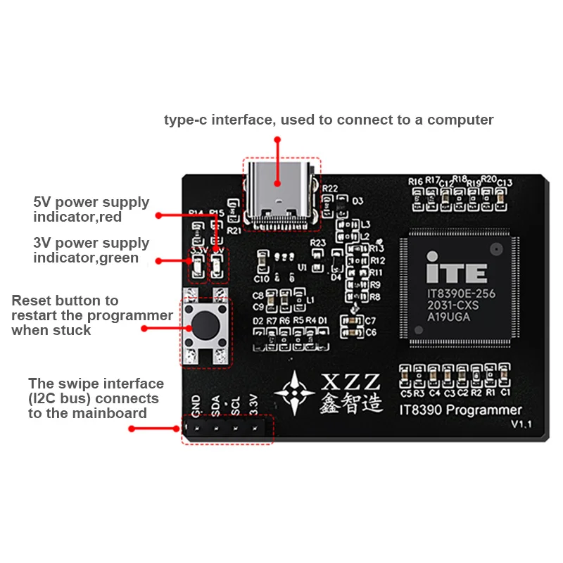 XZZ XINZHIZAO ITE ITE85XX ITE83XX Series Burning Programmer Non