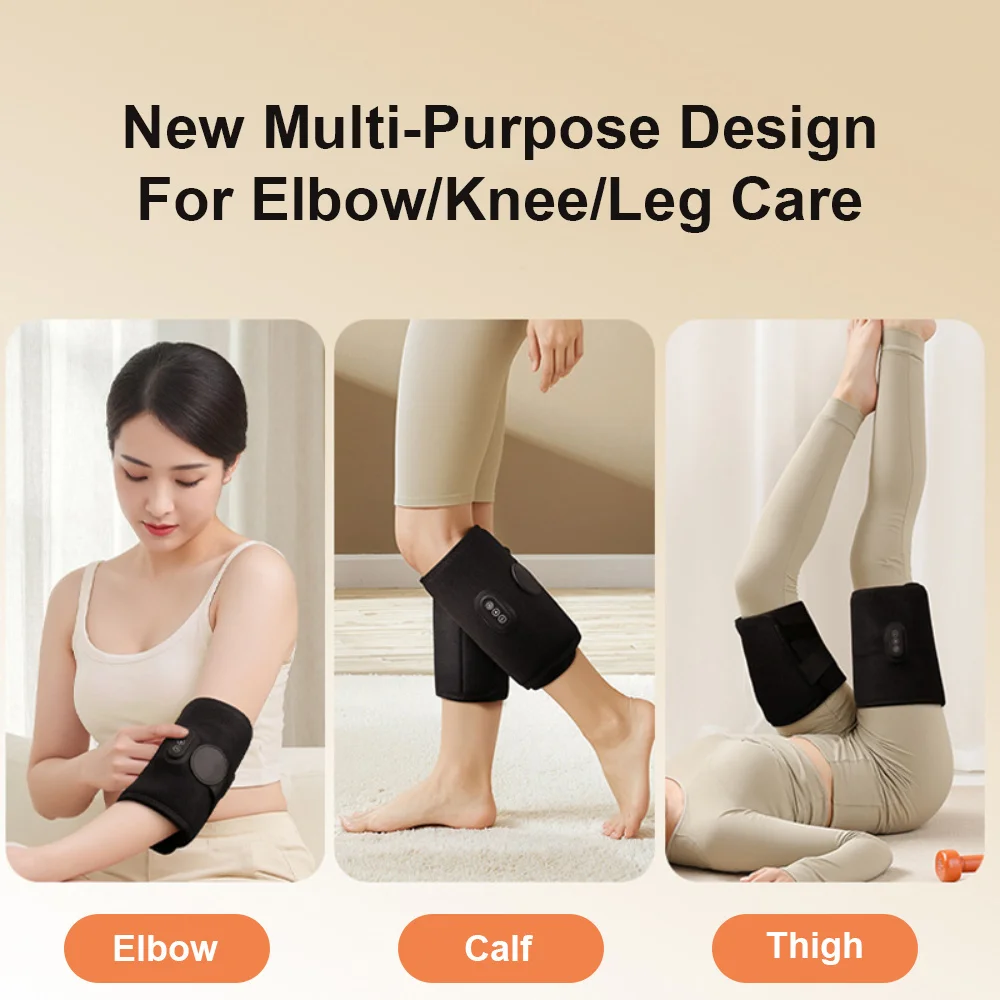 1pc Electric Calf Massager with Heating Kneading Air Pressure Leg Massager Blood Circulation Leg Air Compression Massager