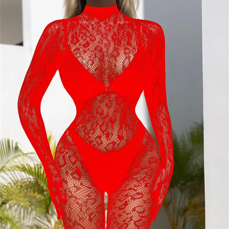 Women Underwear Babydoll Sleepwear Nightwear Chemises Plus Size Leopard Bodysuits Stockings