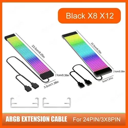 Enhanced PC RGB Light Strip for Enhanced Computer Aesthetics and Customization (Black Kit A)