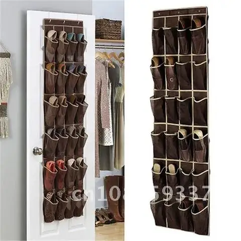 

Non Woven Hanging Storage Bag Door Holder Home Shoes Organizing Bag with Hooks Space Saver Shoes Hanging Bag 24 Pocket