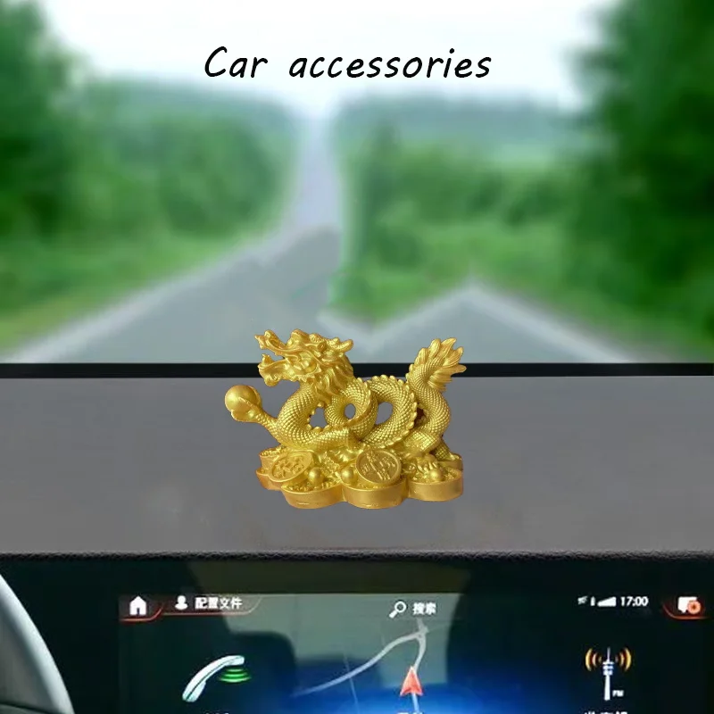 Chinese Auspicious Money Dragon Statuette Resin Sculpture Feng Shui Decoration Home Living Room Bedroom Office Figurines