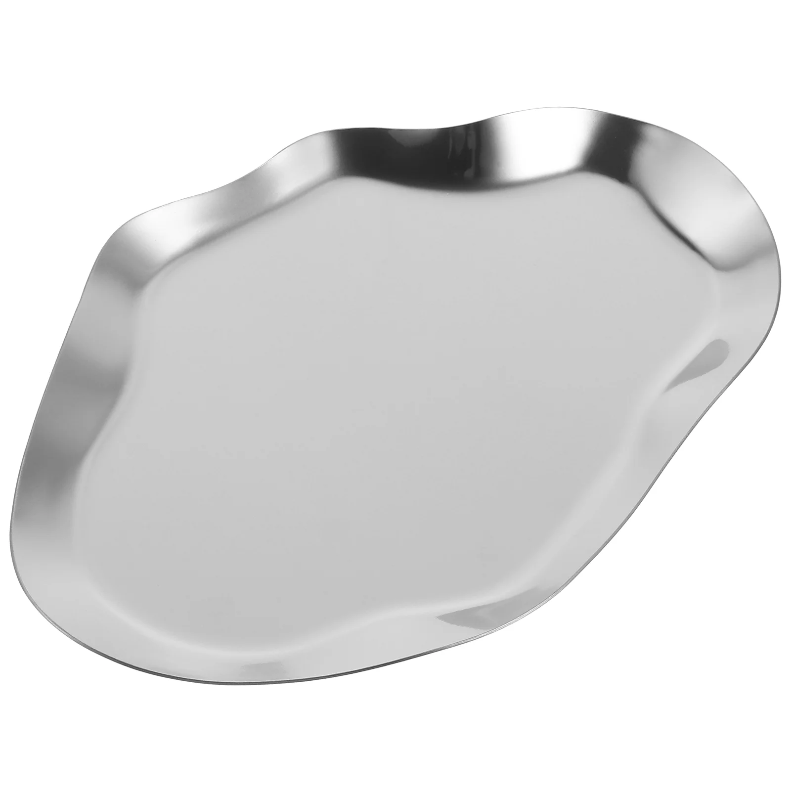 

Storage Makeup Jewelry Tray Kickstand Necklace Display Plate Stainless Steel Holder