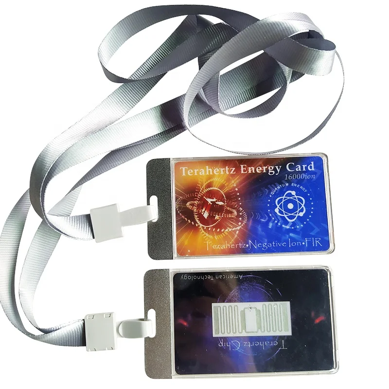 Custom  Negative ions 16000cc Newest Terahertz card with Case Bio nano Terahertz Energy Saving Card FIR Fuel Saver Card for Heal