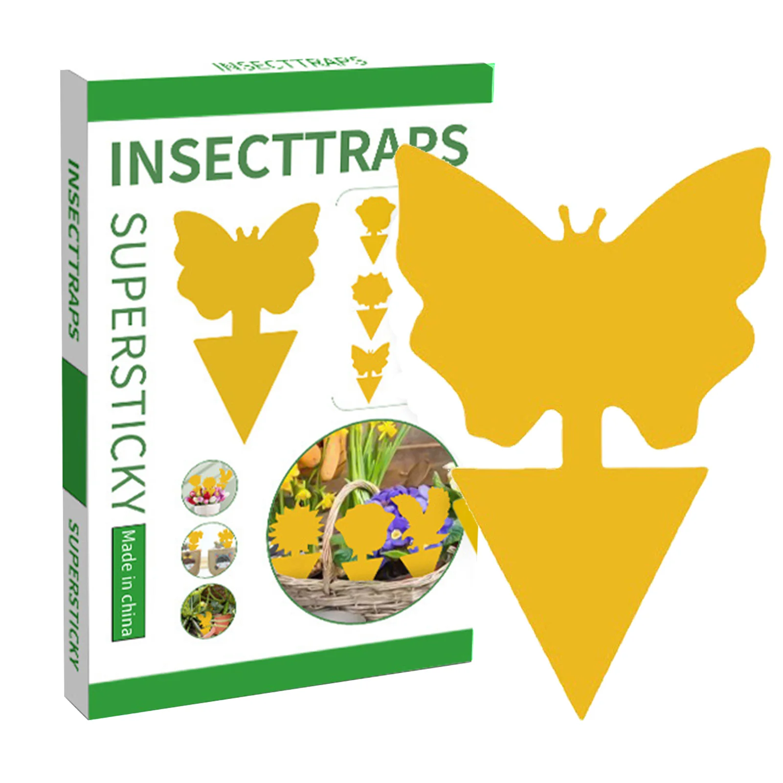 Trappola Appiccicosa Gialla Dell'Insetto Della Pianta Volante 24Pcs Trappole Della Gnata Per L'Insetto Naturale Della Mosca Della Frutta Prevenire La 