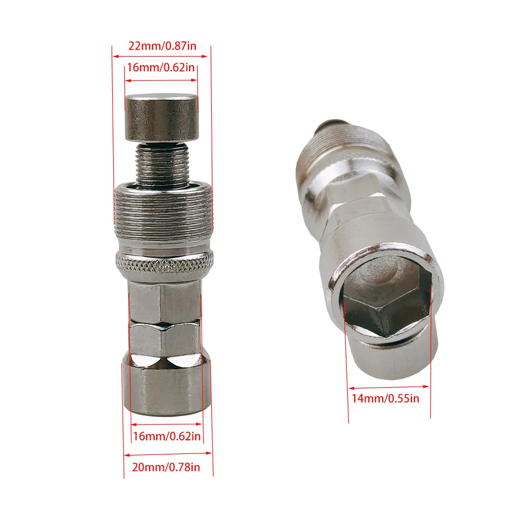 Bicycle Crankset Removal Tool Metal Bicycle Bottom Bracket Axis Remover MTB Road Bike Crank Puller for Bikes Repair Maintenance