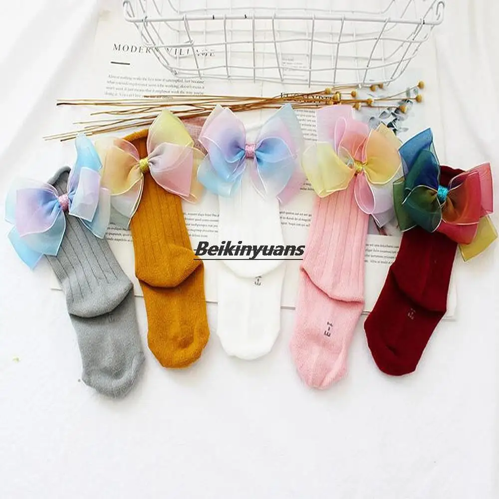 

Girls' socks bow cotton socks Princess socks baby spring and autumn children's socks