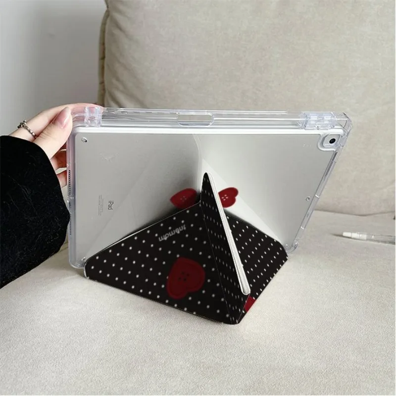 White Love Adornment Tablet Case with Enhanced Protection and Stylish Design