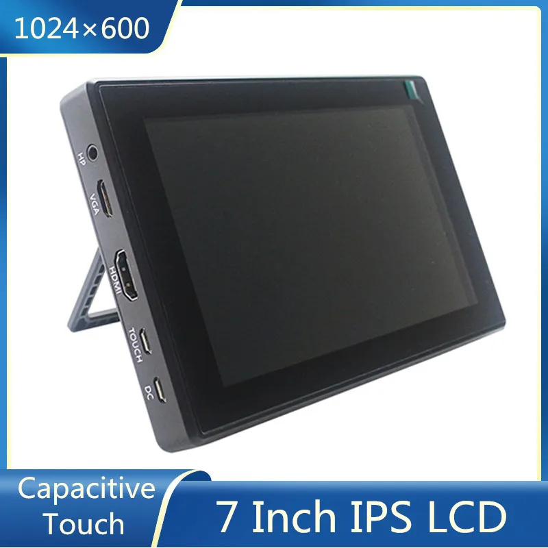 

7-дюймовый емкостный сенсорный ЖК-экран IPS 1024x600 меню OSD со стандартным закаленным стеклом HDMI-совместим с Raspberry Pi