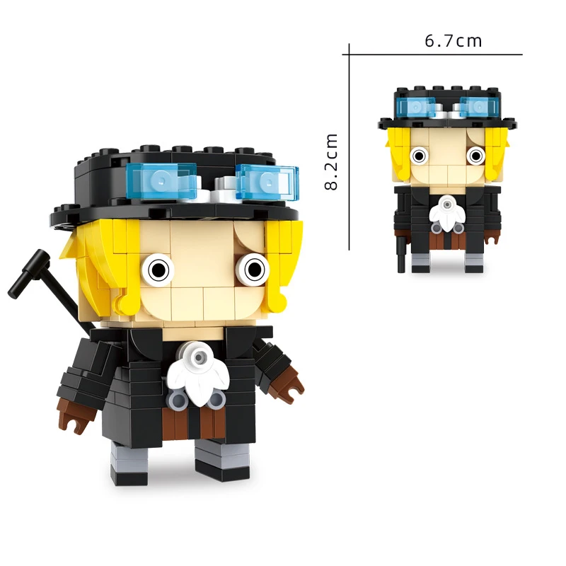 thumbnail image 1 of Figura de Anime ONE PIECE, modelo BrickHeadz, bloques de construcción, dibujos animados, Luffy, Nami, Zoro, Sanji, Chopper, Hancock, juego de muñecos de juguete, regalos, 1 of 5