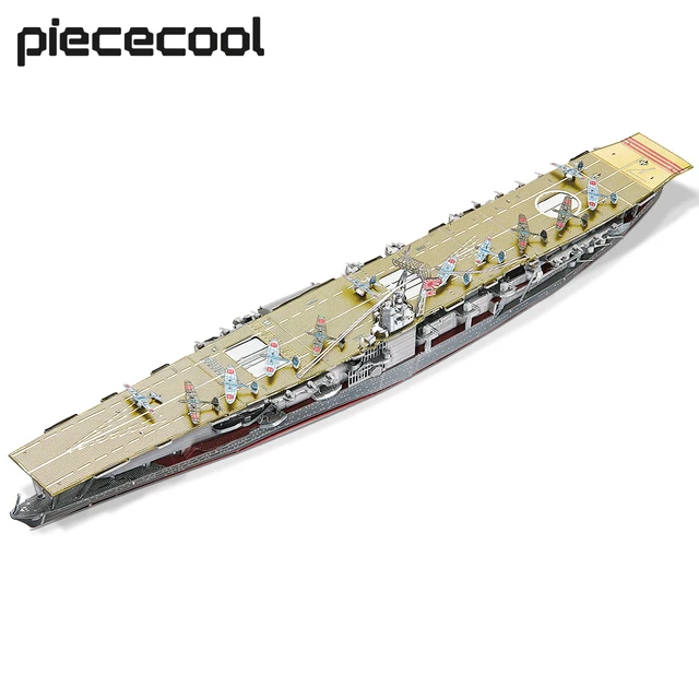 Piececool 3D Metal Puzzle Teens Akagi Aircraft Carrier Model Kits Japan Battleship DIY Jigsaw Toy 1