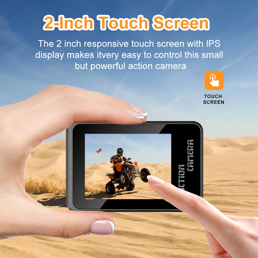 Ourlife Action Camera 5K30FPS 48MP EIS 2" IPS Dual Screen Optional 6 Filter Wireless Microphone WiFi Anti-shake Sport Cameras 4