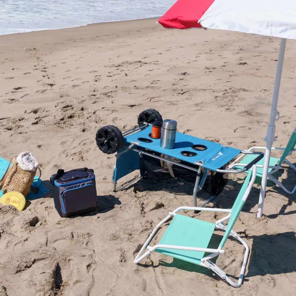 

New Sand Island Convertible Beach Cart, Blue, Outdoor Camping Wagon, Adult