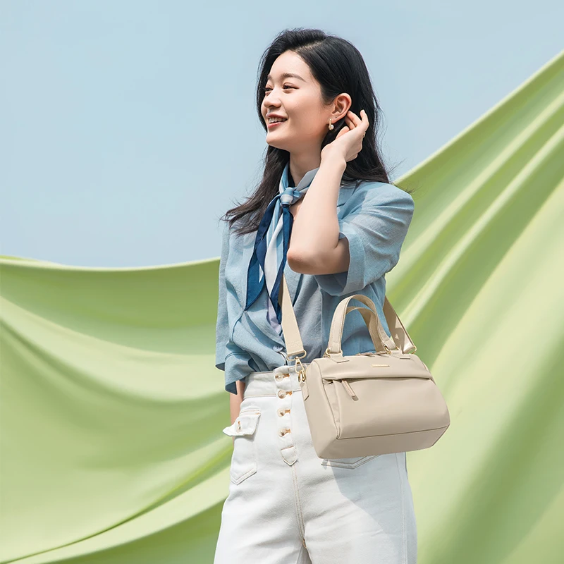 GOLF 핸드백 여성용 핸드백 숄더백 포켓 스퀘어 나일론 살구 파우더 핸드백 지갑 크로스 패션 2024